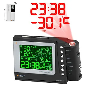 Метеостанция RST 32705 с проектором и беспроводным датчиком, изображение 1