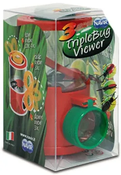 Банка для насекомых Navir «Обзор с трех сторон» с лупами, пинцетом и жуком, изображение 2