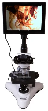 Микроскоп цифровой Levenhuk MED D20T LCD, тринокулярный, изображение 3