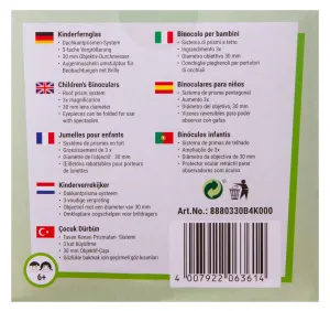 Бинокль детский Bresser Junior 3x30, зеленый, изображение 6