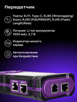 Многофункциональный кабельный тестер Ermenrich NetGeeks NP50, изображение 20