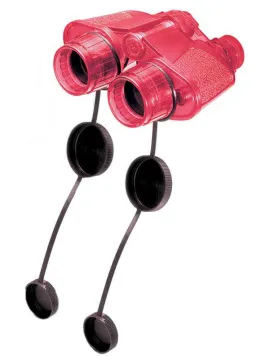 Бинокль детский Navir «Натуралист» 3,5x, прозрачный корпус, красный, с футляром, изображение 4