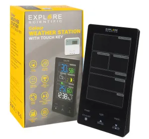 Метеостанция Explore Scientific Classic с цветным дисплеем, черная, изображение 9